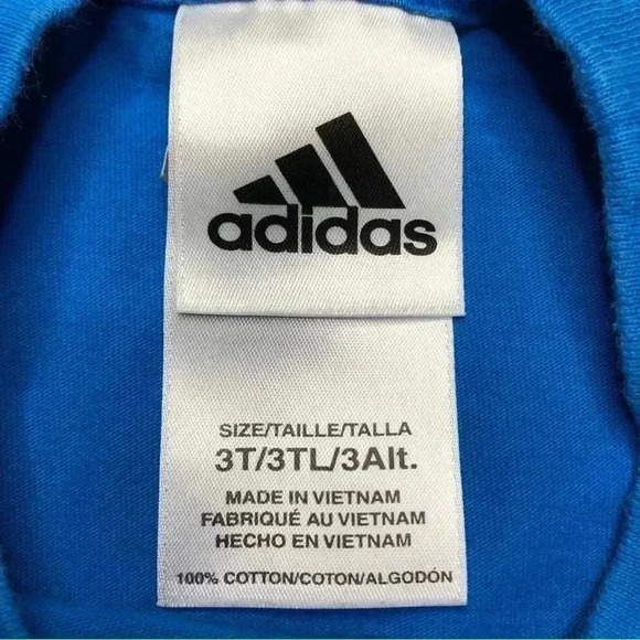 Adidas T-Shirt Blue  Size 3T - Picture 8 of 16